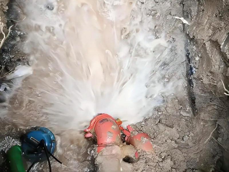 Leakage in the seal of the grooved pipe fitting.